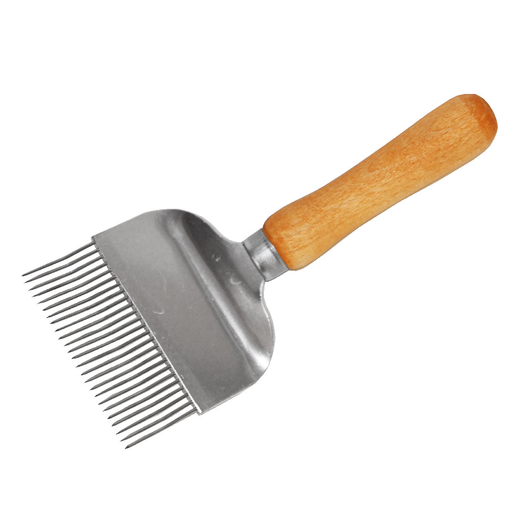 Stainless steel uncapping fork, 25 needles