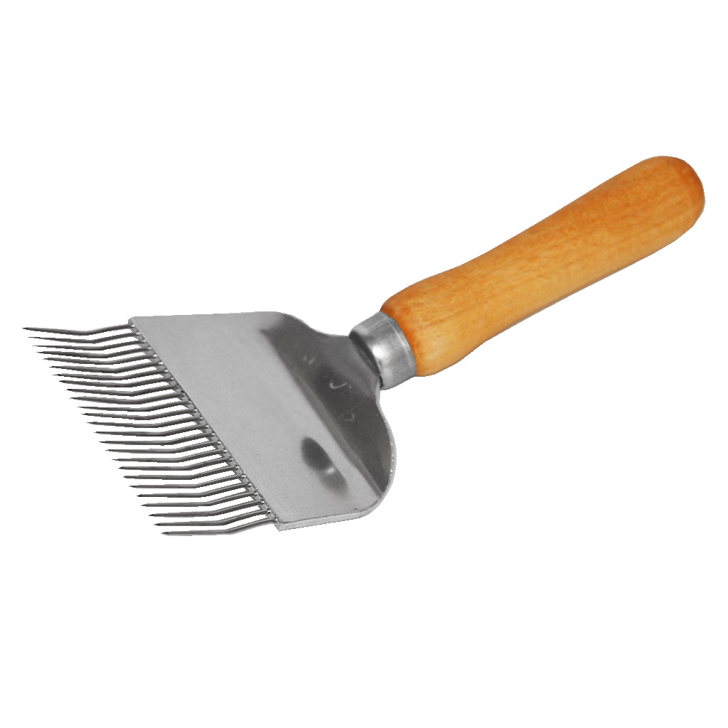 Stainless steel uncapping fork, 25 needles
