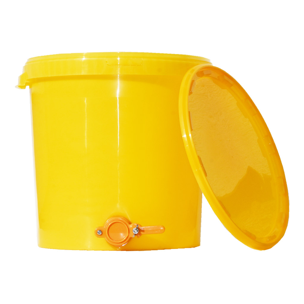 Honey tank 40 kg with valve - plastic