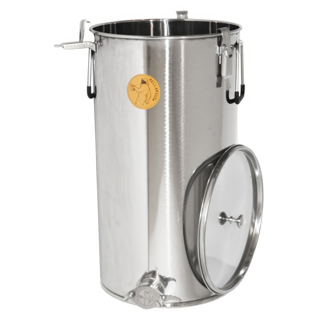50 kg honey tank Mellarius OptiLine with stainless steel gate and sealing lid