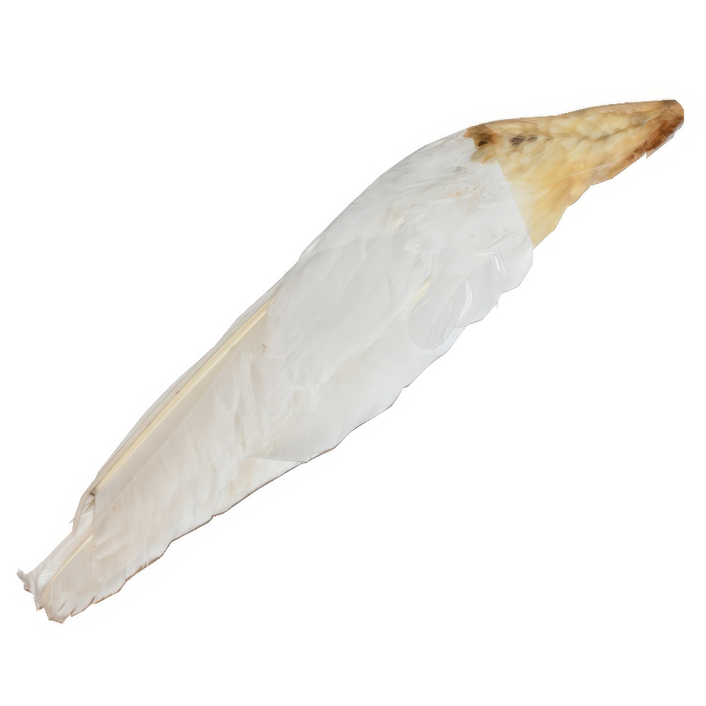 Goose feather for brushing bee frames