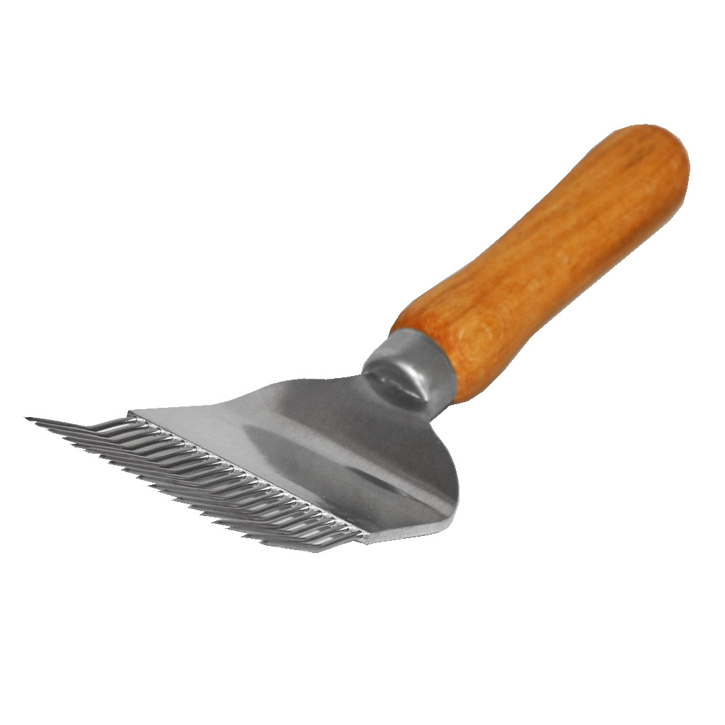 Stainless steel uncapping fork, 19 needles
