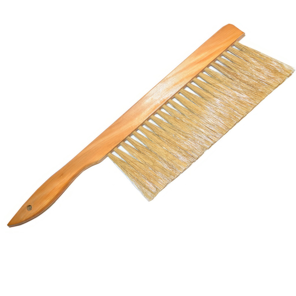 Bee brush with handle - natural brush