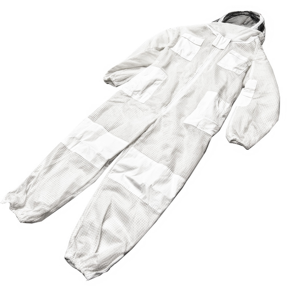Vented bee suit with hood sizes.: S - XXL