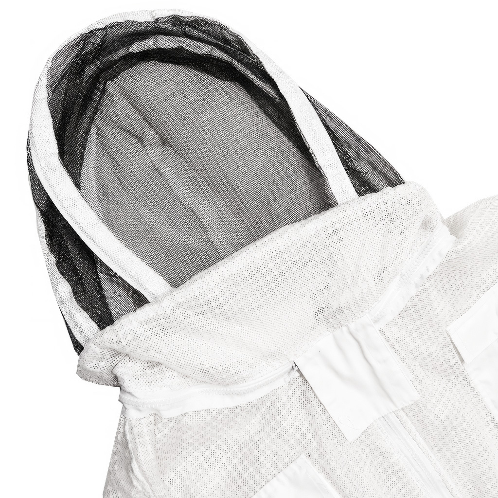 Vented bee suit with hood sizes.: S - XXL
