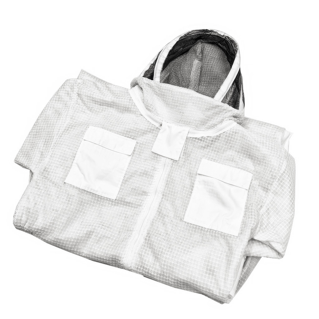Vented bee suit with hood sizes.: S - XXL