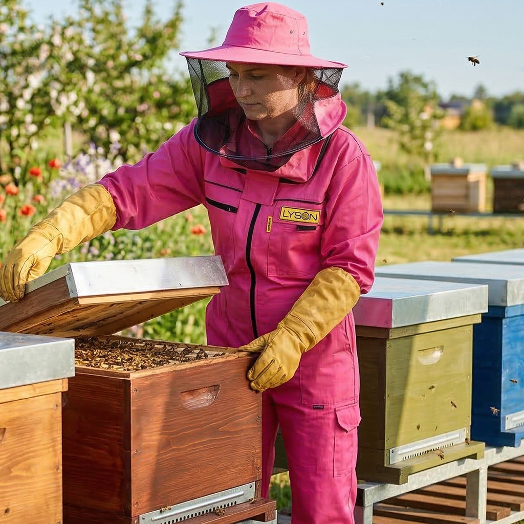 Beekeeping Suit PREMIUM pink Lyson, size: S-XXXXL
