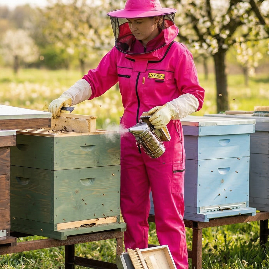 Beekeeping Suit PREMIUM pink Lyson, size: S-XXXXL