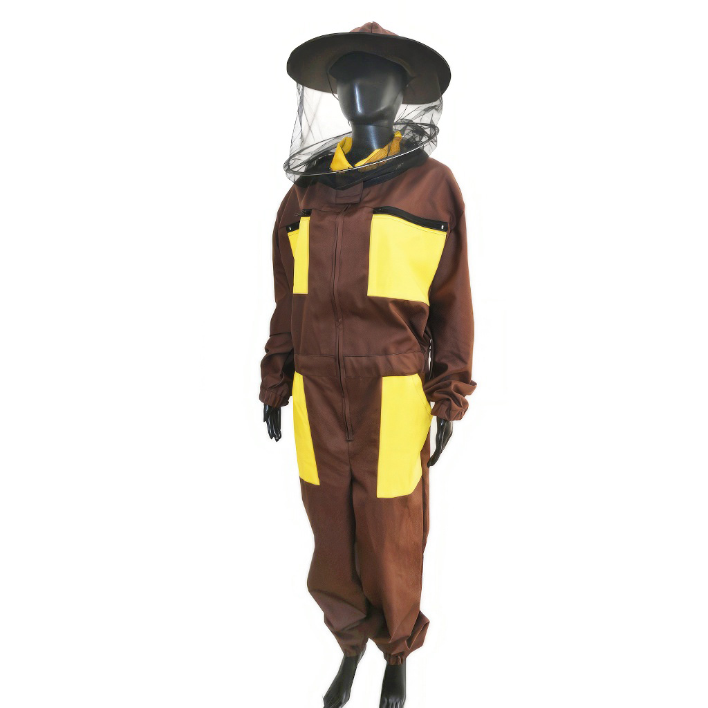 Brown bee suit with hat sizes: S - XXXL