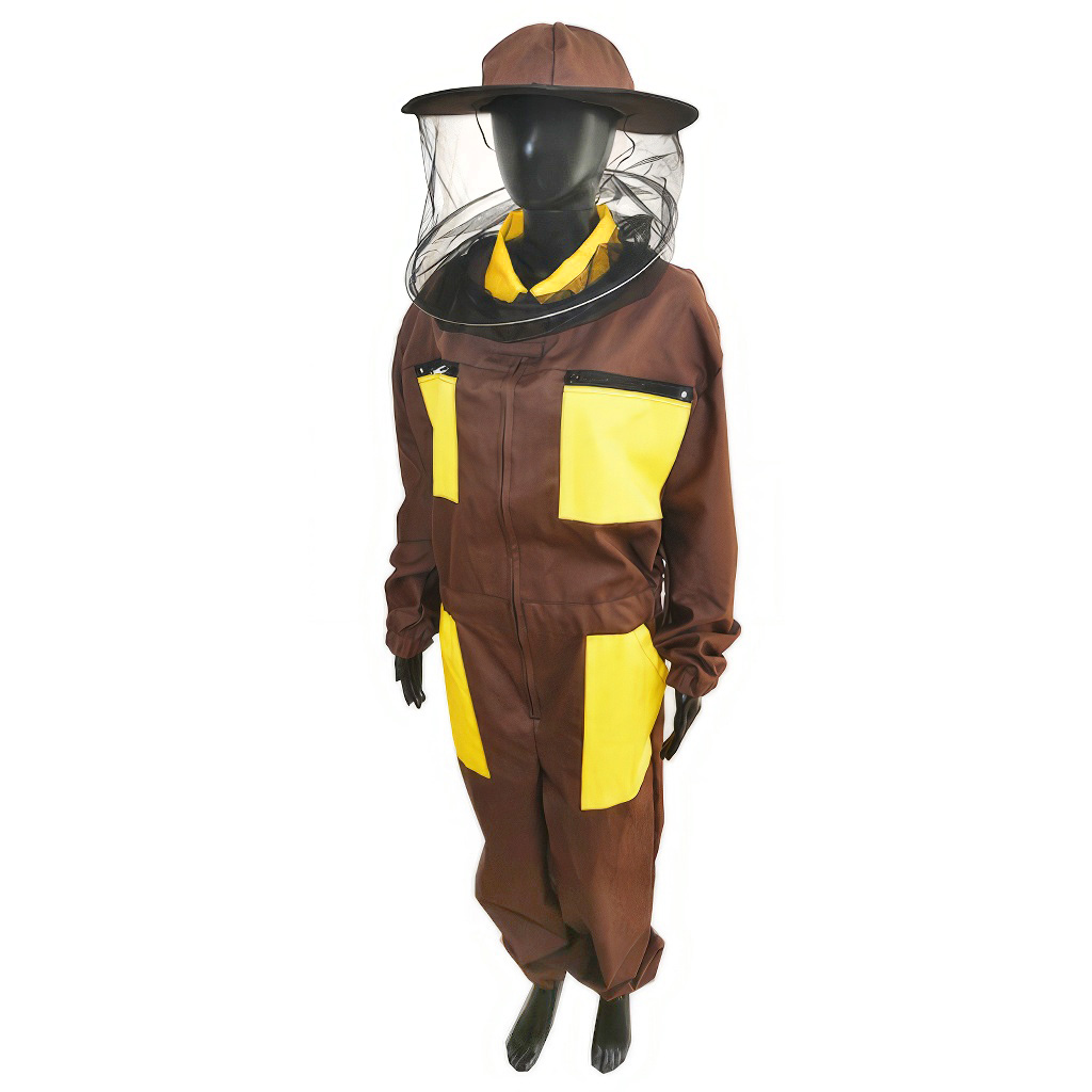 Brown bee suit with hat sizes: S - XXXL