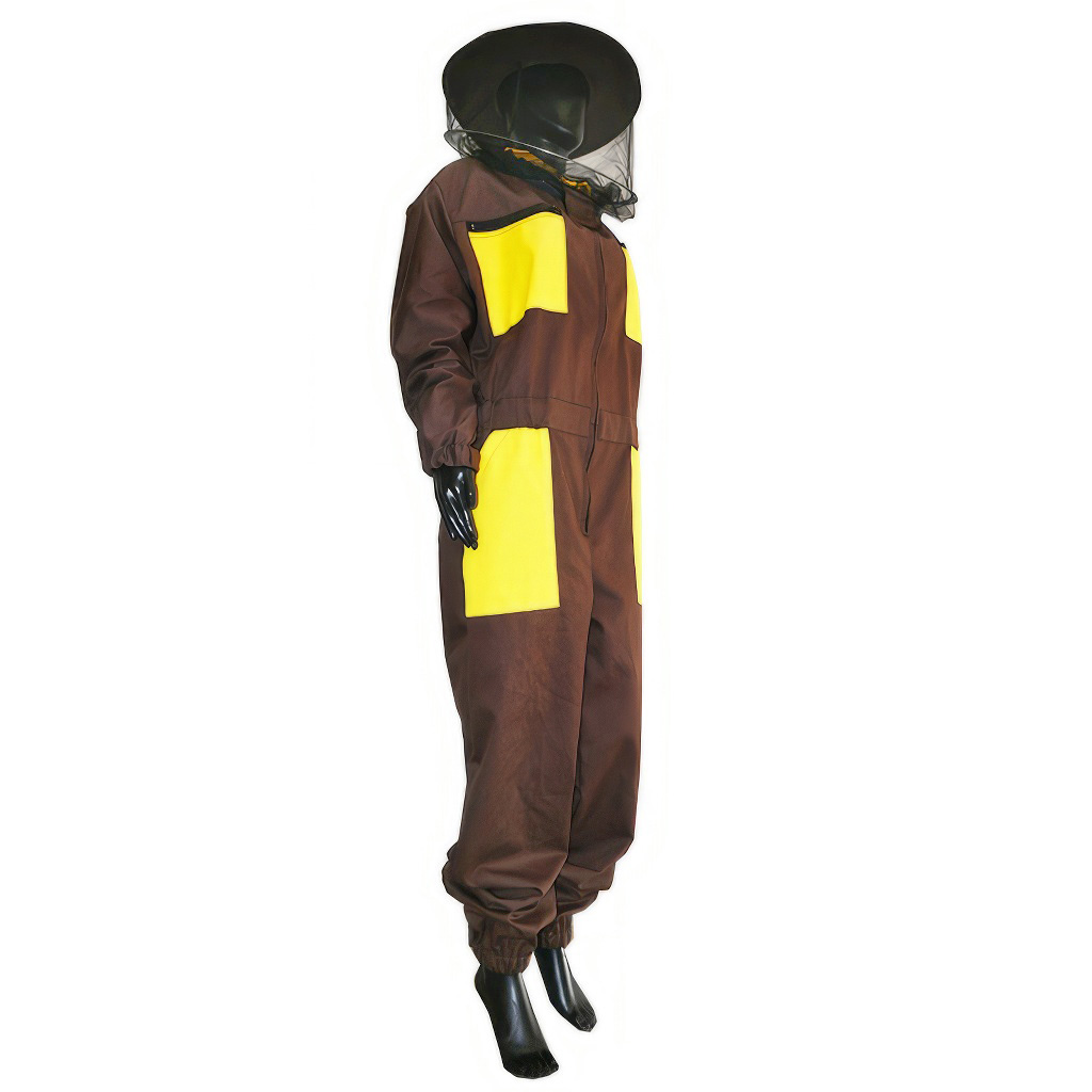 Brown bee suit with hat sizes: S - XXXL