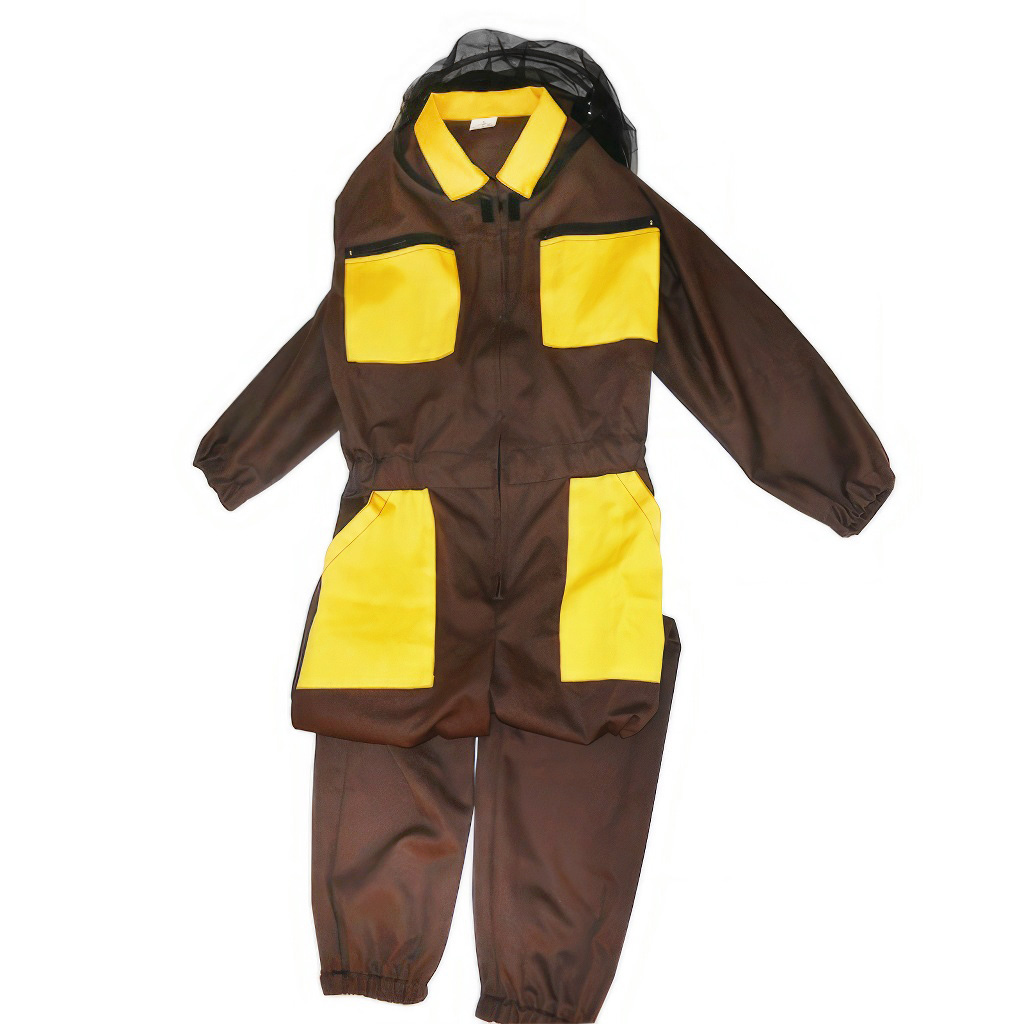 Brown bee suit with hat sizes: S - XXXL