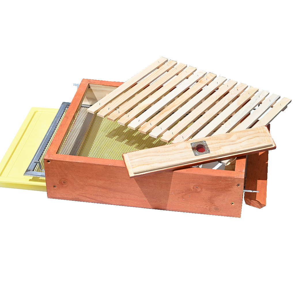 Full mesh varroa bottom board - Langstroth - complete, painted
