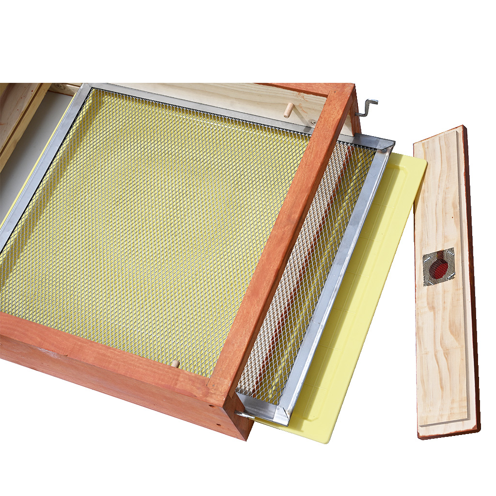 Full mesh varroa bottom board - Langstroth - complete, painted
