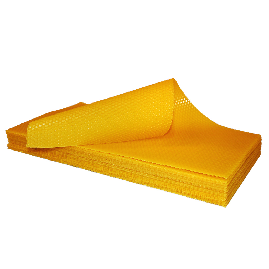 Cold-processed pure wax foundation Langstroth original - 420x200 mm