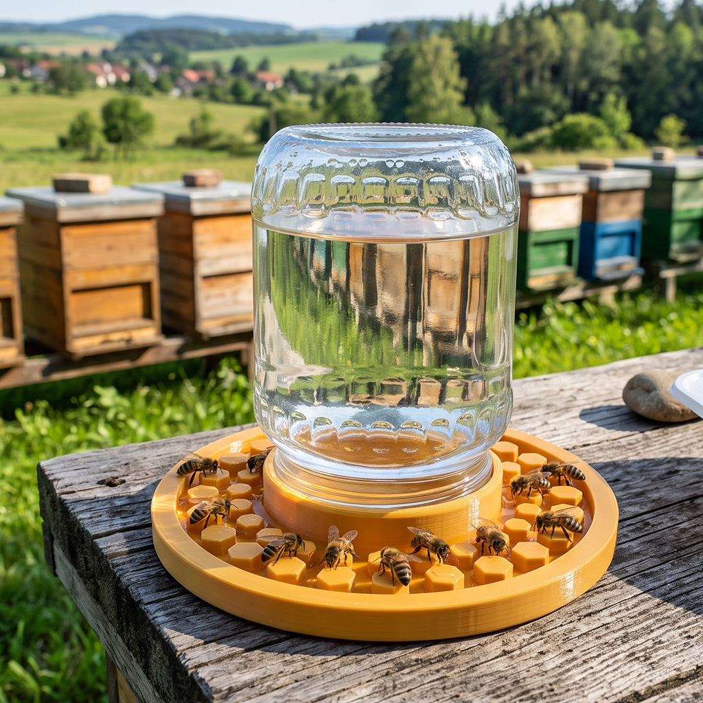 Bee feeder for a small jar, diameter 155