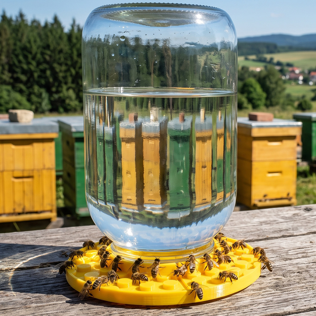 Bee waterer/feeder for a larger jar, diameter 175 mm