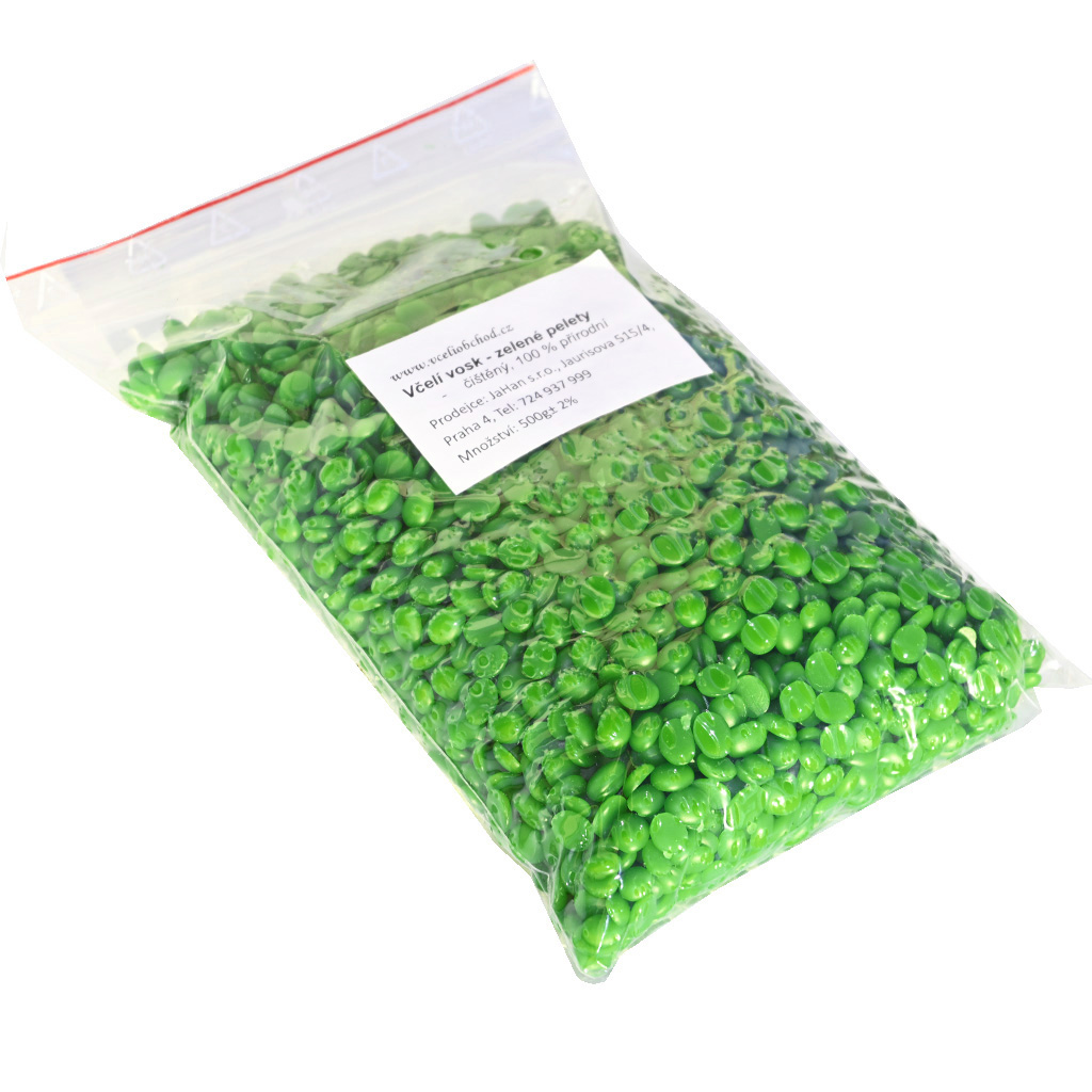 Beeswax - green pellets - 500 g