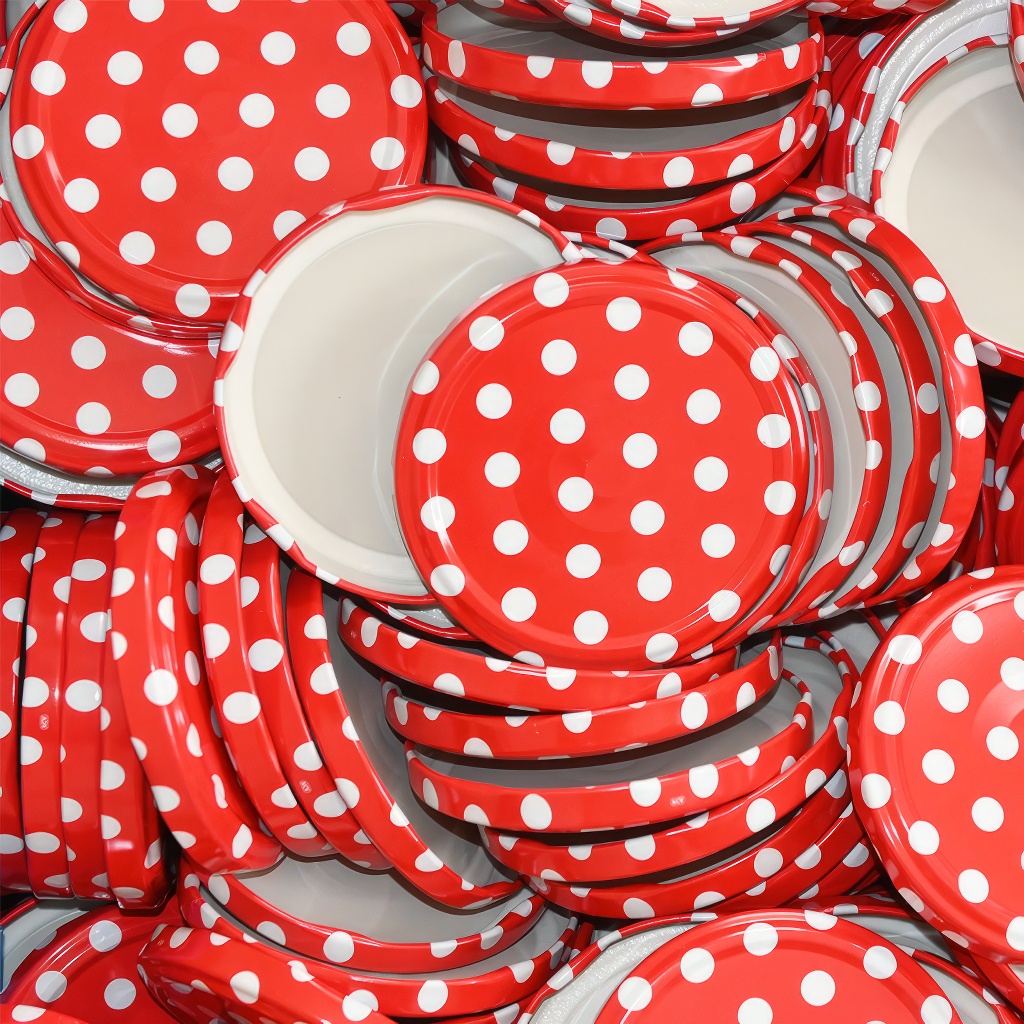 Lid TO 82 - Red dots - full box 700 pcs