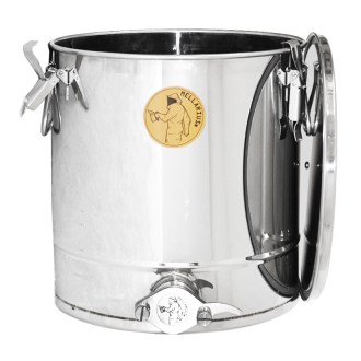 25 kg honey tank Mellarius OptiLine with stainless steel gate and sealing lid