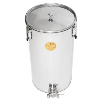50 kg honey tank Mellarius OptiLine with stainless steel gate and sealing lid