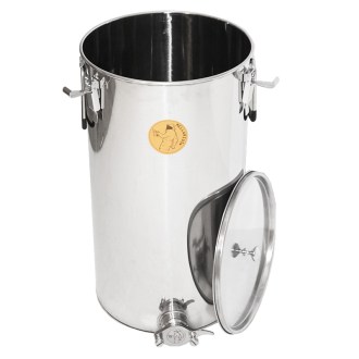 50 kg honey tank Mellarius OptiLine with stainless steel gate and sealing lid