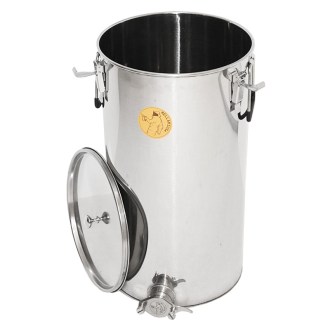 50 kg honey tank Mellarius OptiLine with stainless steel gate and sealing lid