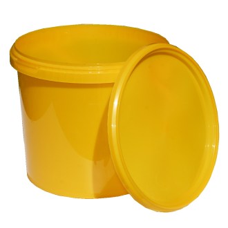 Plastic honey container 7 kg yellow