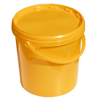 Plastic honey container 14 kg yellow
