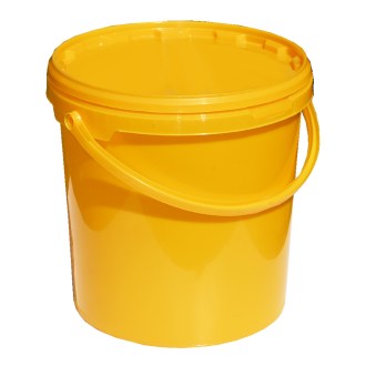 Plastic honey container 14 kg yellow