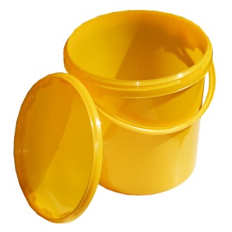 Plastic honey container 14 kg yellow
