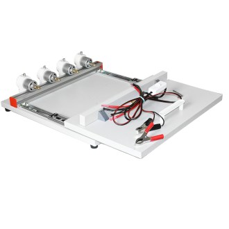 Frame drilling device with four drills