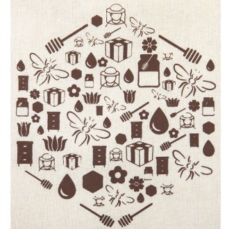 Gift bag for glass of honey - Hexagonal