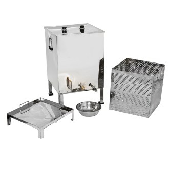 Stainless steel wax melter 50 x 50 cm