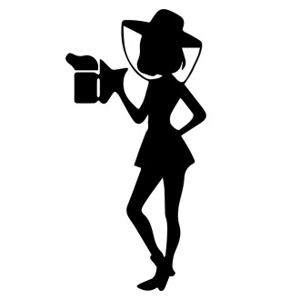 Sticker Beekeeper lady - black