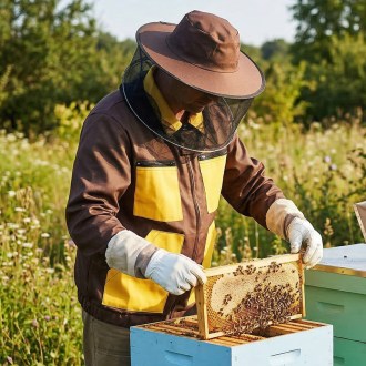 Poly Hat/Veil Jacket - Brown, sizes: S-XXXL