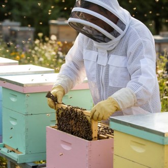 Professional Beekeeper Jacket with Veil Size: S-XXL