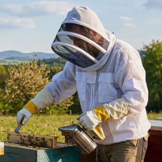 Professional Beekeeper Jacket with Veil Size: S-XXL