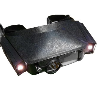 Lighted magnifying glass headset LED headband