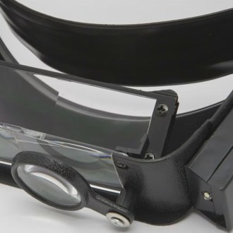 Lighted magnifying glass headset LED headband