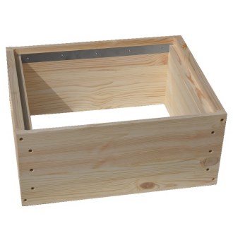 Full-depth hive box for Deutsch Normalmaß - 12 frames - schiene