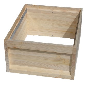 Full-depth hive box for Deutsch Normalmaß - 12 frames - schiene