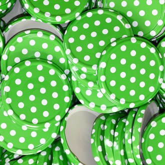 Lid TO 82 - green dots - full box 700 pcs