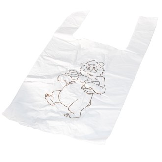 Plastic bags with handles - bear design - 22 x 38 cm - 200 pcs