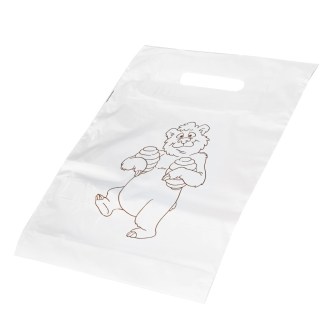 Plastic bags with bear 30×35 cm - 50 pcs