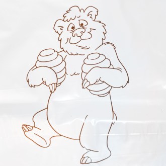 Plastic bags with bear 30×35 cm - 50 pcs