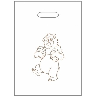 Plastic bags with a bear 25×35 cm - 50 pcs