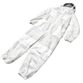 Vented bee suit with hood sizes.: S - XXL