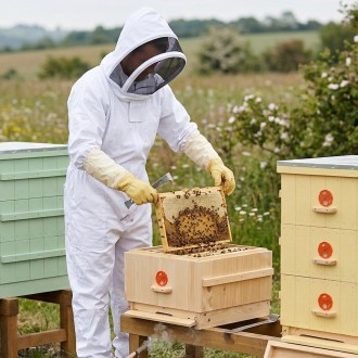 Bee suit with hood sizes.: S - XXL