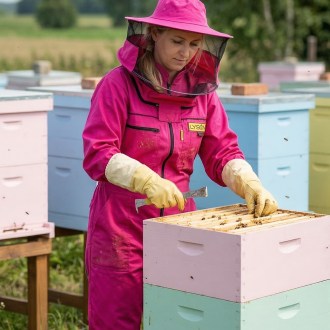 Beekeeping Suit PREMIUM pink Lyson, size: S-XXXXL